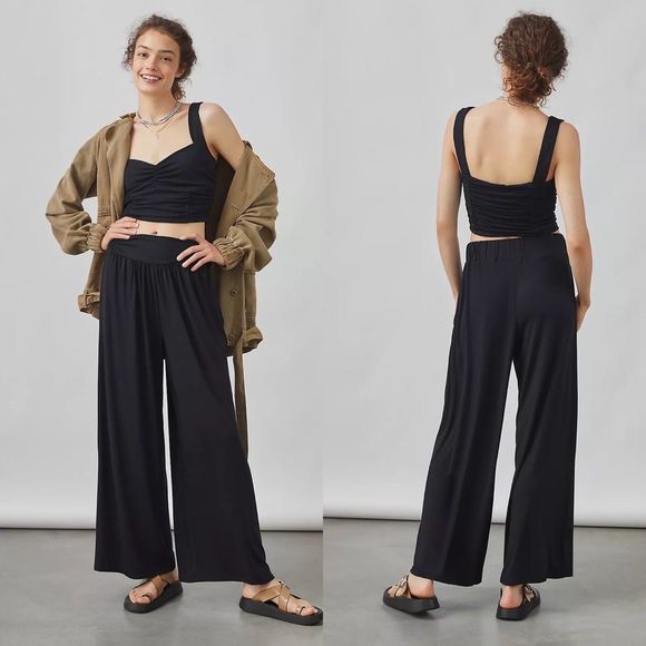 ANTHROPOLOGIE Maeve Wide-Leg Trouser Pant Set
